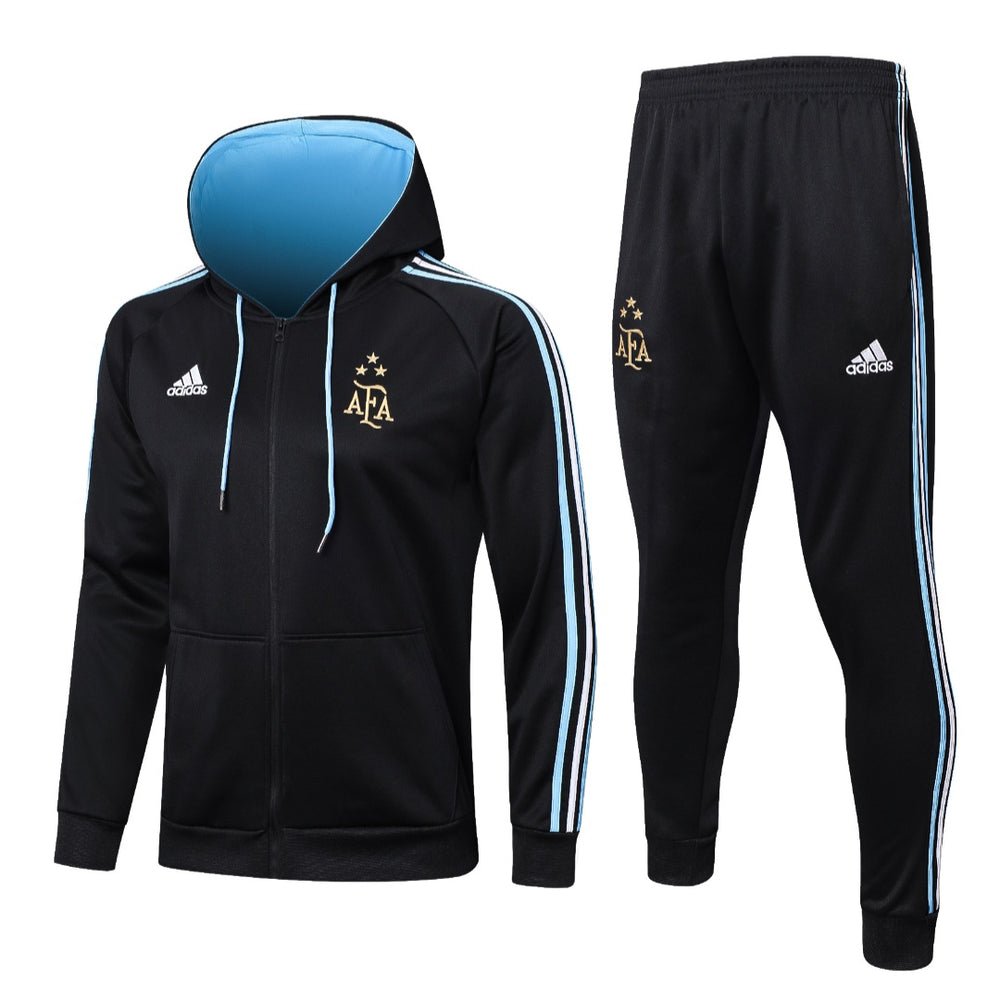 24/25 Argentina Black and Blue Premium Tracksuit - Premium Quality Jersey at FootballPrestige.com