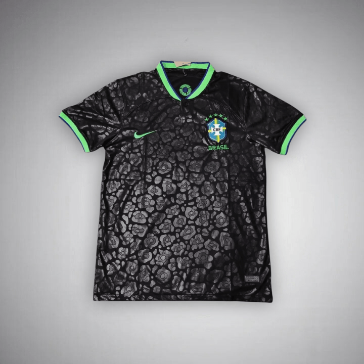 24/25 Brazil "Black Leopard" Premium Kit - Premium Quality Jersey at FootballPrestige.com