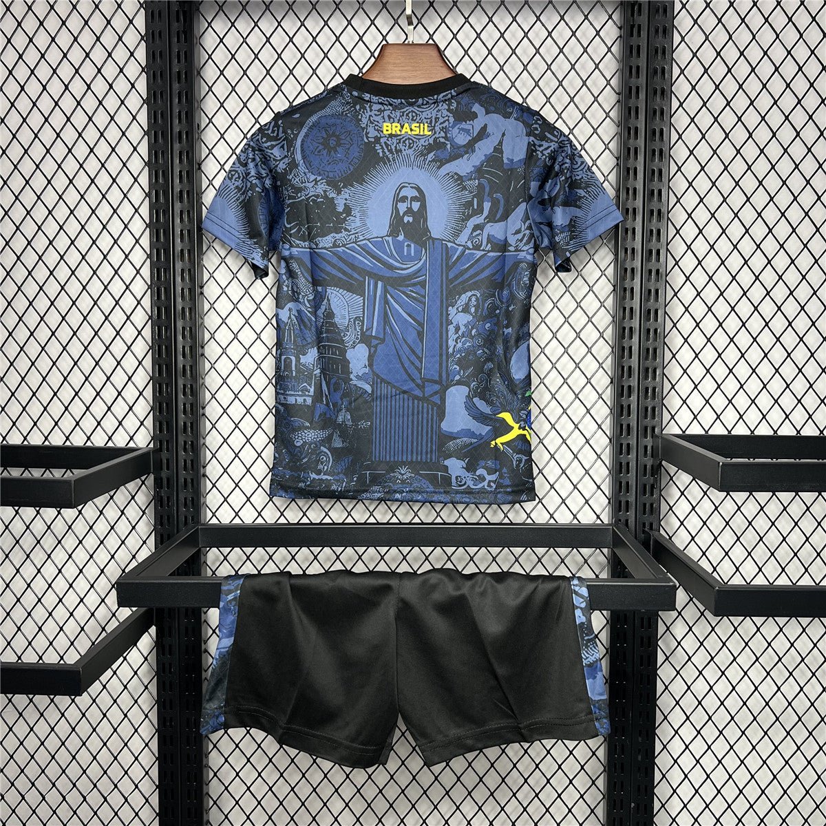 24/25 Brazil "Jesus" Premium Blue Kids Size Kit - Premium Quality Jersey at FootballPrestige.com