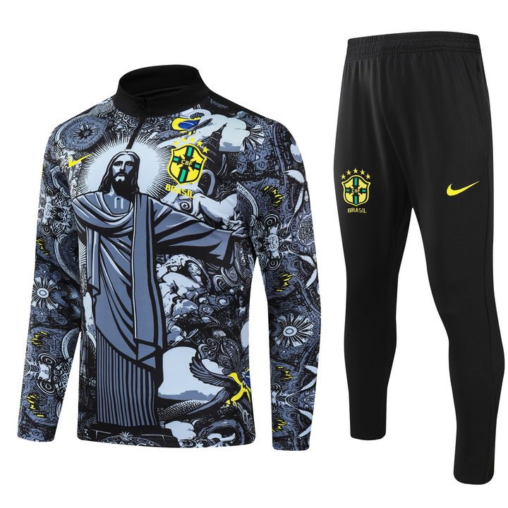 24/25 Brazil "Jesus" Premium Tracksuit - Premium Quality Jersey at FootballPrestige.com