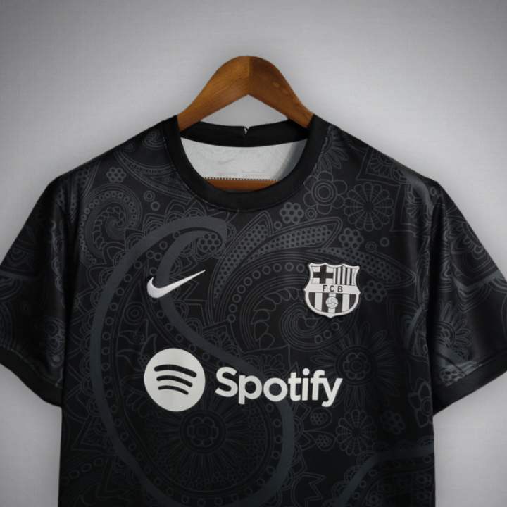 24/25 FC Barcelona "Noir Fleur" Premium Kit - Premium Quality Jersey at FootballPrestige.com