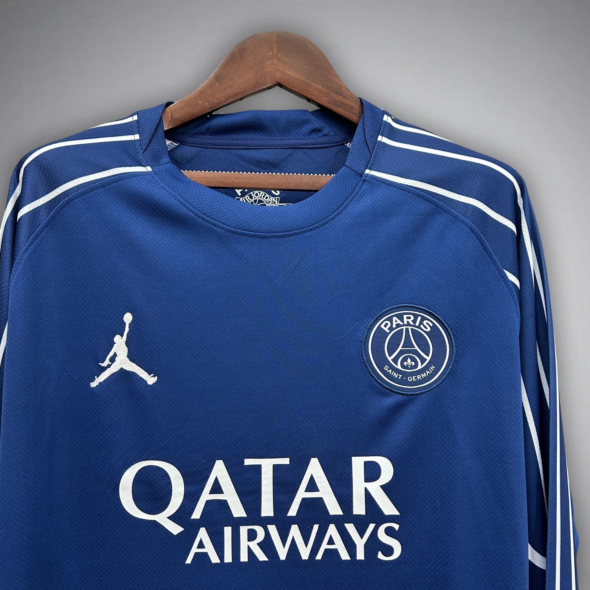 24/25 PSG x Jordan 4th Long Sleeve Kit - Premium Quality Jersey at FootballPrestige.com
