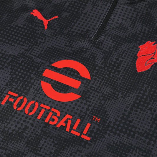 25/26 AC Milan Training 1/4 - Zip Kids Size Tracksuit - Premium Quality Jersey at FootballPrestige.com