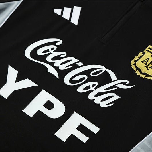 25/26 Argentina Training Black Kids Size Tracksuit - Premium Quality Jersey at FootballPrestige.com