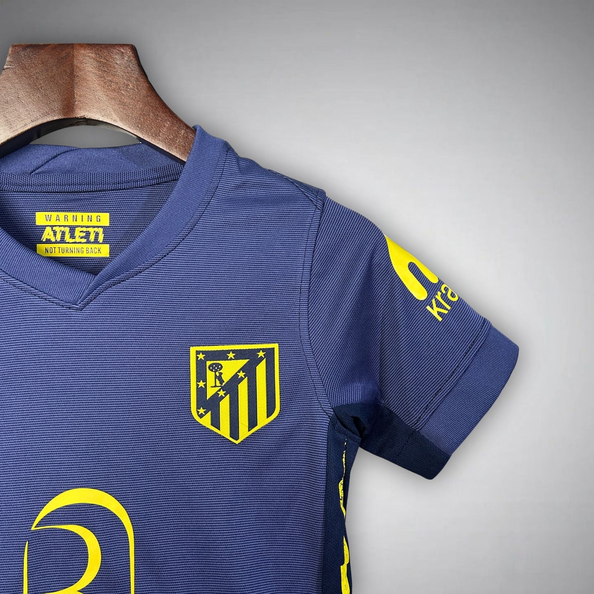 25/26 Atletico Madrid Away Kids Size Kit - Premium Quality Jersey at FootballPrestige.com