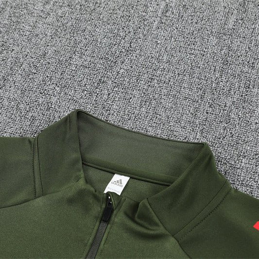 25/26 Bayern München Training Green Kids Size Tracksuit - Premium Quality Jersey at FootballPrestige.com