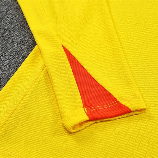 25/26 Brazil Training Yellow Kids Size Tracksuit - Premium Quality Jersey at FootballPrestige.com