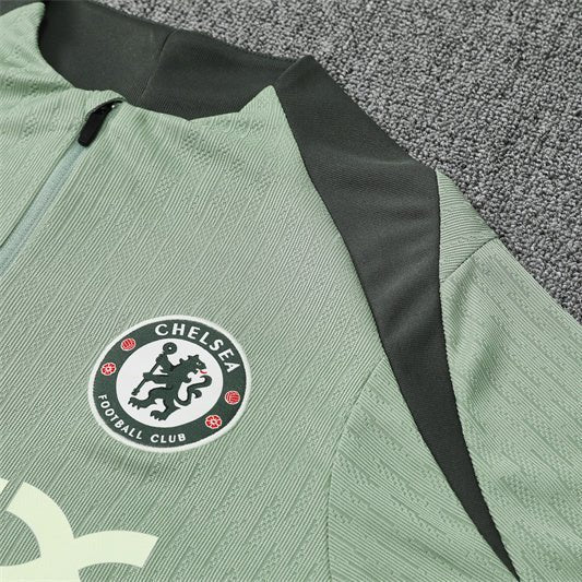 25/26 Chelsea x Nike Green Strike Drill Kids Size Tracksuit - Premium Quality Jersey at FootballPrestige.com