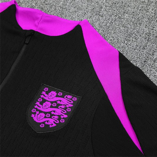 25/26 England Training Black Kids Size Tracksuit - Premium Quality Jersey at FootballPrestige.com