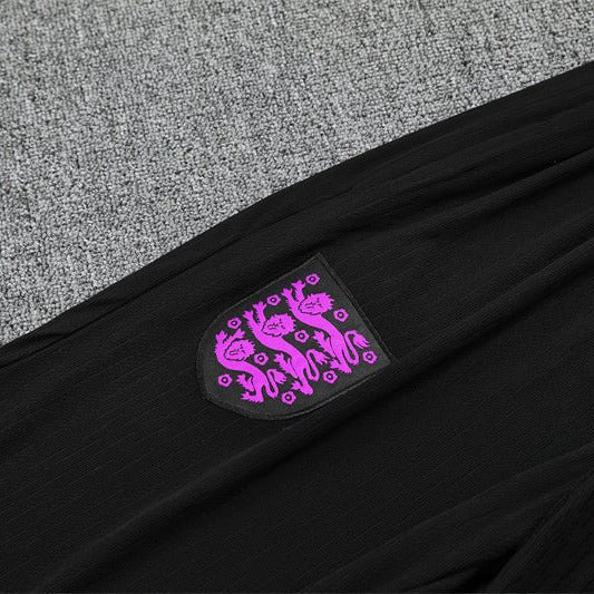 25/26 England Training Black Kids Size Tracksuit - Premium Quality Jersey at FootballPrestige.com