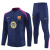 25/26 FC Barcelona Half Zip Training Blue/Purple Kids Size Tracksuit - Premium Quality Jersey at FootballPrestige.com