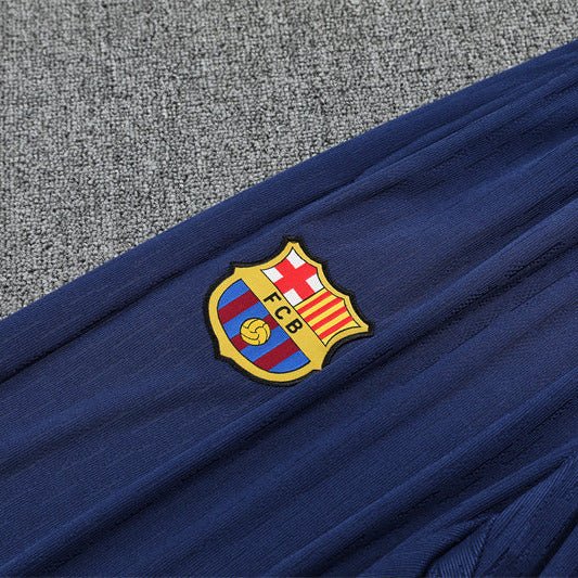 25/26 FC Barcelona Half Zip Training Purple/Blue Kids Size Tracksuit - Premium Quality Jersey at FootballPrestige.com