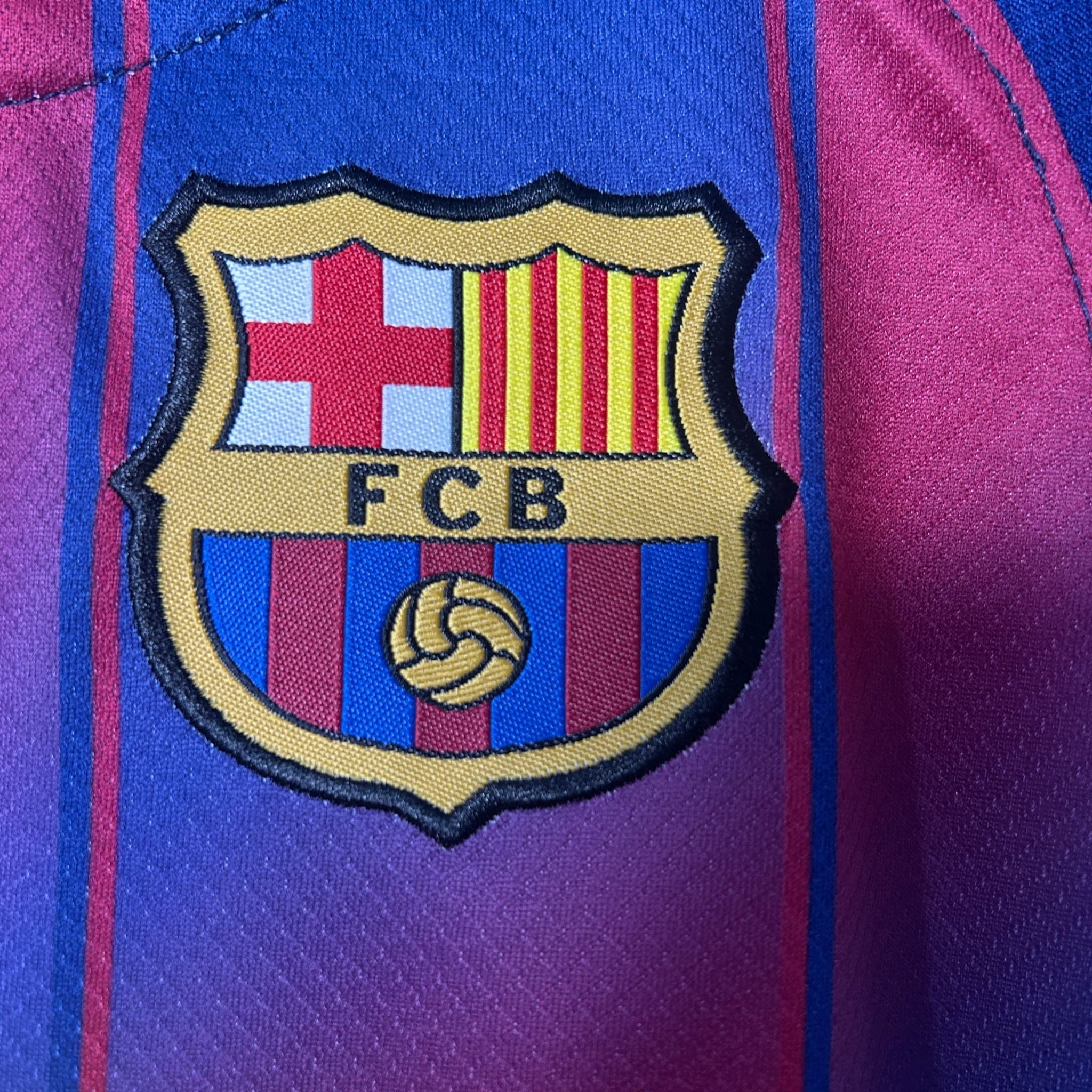 25/26 FC Barcelona Home Kids Size Kit - Premium Quality Jersey at FootballPrestige.com