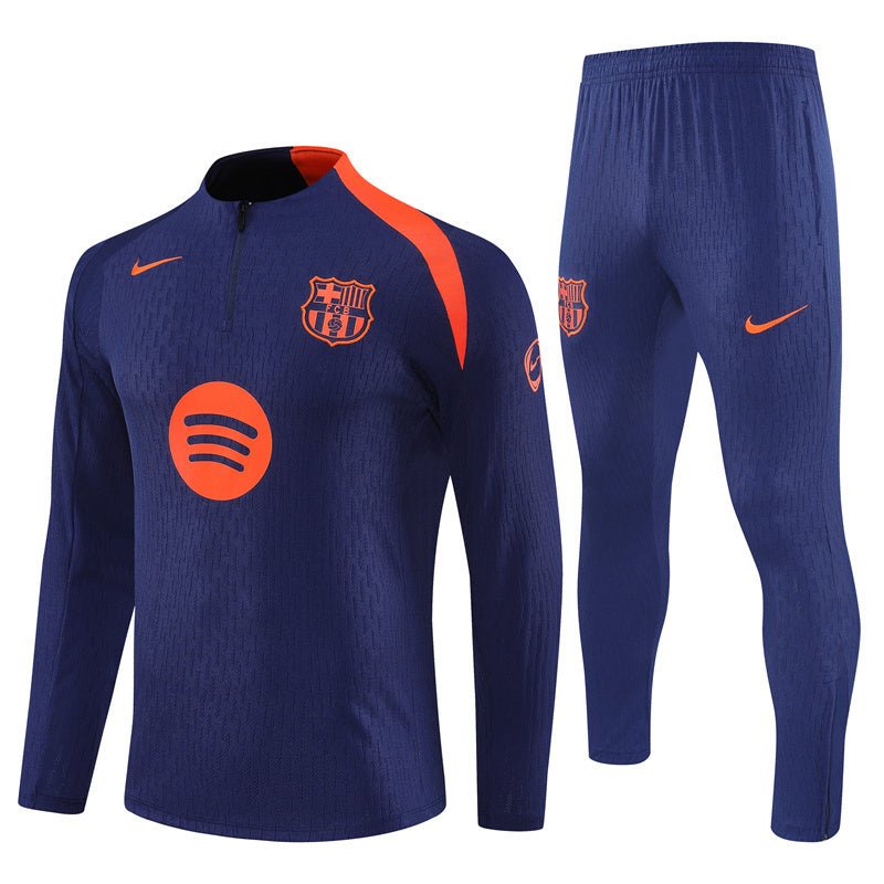 25/26 FC Barcelona Training Blue/Orange Kids Size Tracksuit - Premium Quality Jersey at FootballPrestige.com