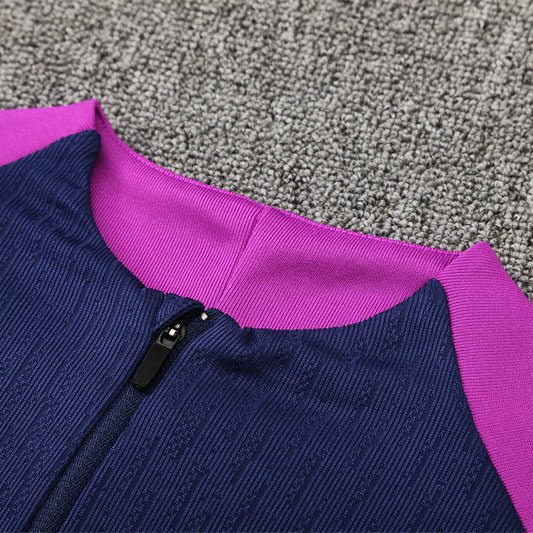 25/26 FC Barcelona Training Blue/Purple Kids Size Tracksuit - Premium Quality Jersey at FootballPrestige.com