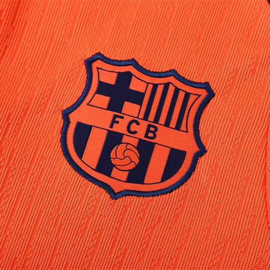 25/26 FC Barcelona Training Orange/Blue Kids Size Tracksuit - Premium Quality Jersey at FootballPrestige.com