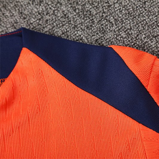 25/26 FC Barcelona Training Orange/Blue Kids Size Tracksuit - Premium Quality Jersey at FootballPrestige.com