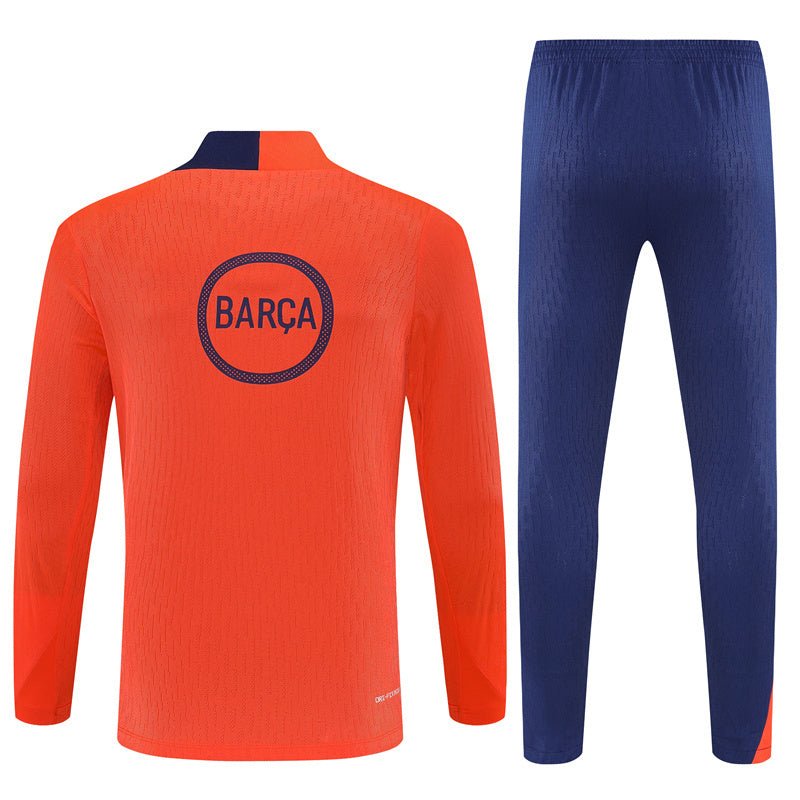 25/26 FC Barcelona Training Orange/Blue Kids Size Tracksuit - Premium Quality Jersey at FootballPrestige.com