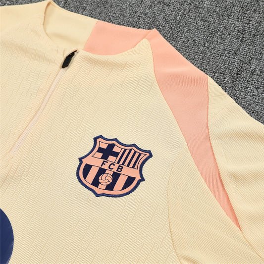 25/26 FC Barcelona Training Yellow Kids Size Tracksuit - Premium Quality Jersey at FootballPrestige.com