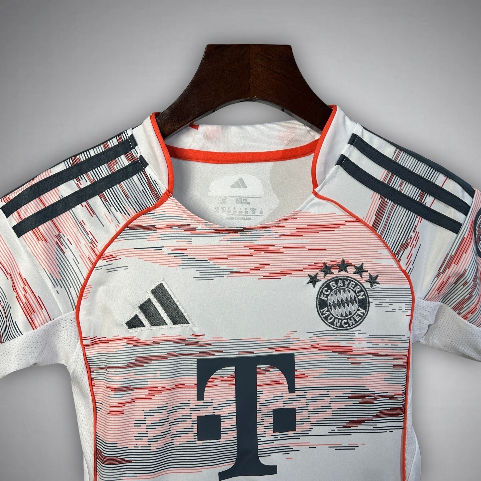 25/26 FC Bayern Away Kids Size Kit - Premium Quality Jersey at FootballPrestige.com