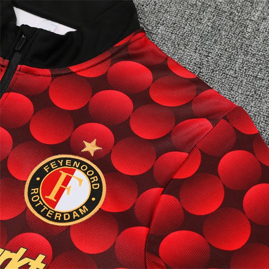 25/26 Feyenoord Pre - Match Home Kids Size Tracksuit - Premium Quality Jersey at FootballPrestige.com