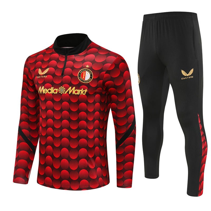 25/26 Feyenoord Pre - Match Home Kids Size Tracksuit - Premium Quality Jersey at FootballPrestige.com