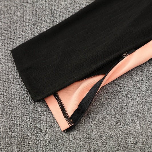 25/26 France Training Black/Light Pink Kids Size Tracksuit - Premium Quality Jersey at FootballPrestige.com