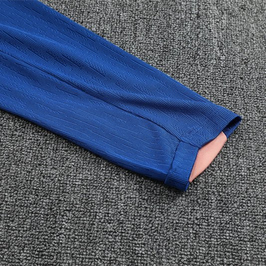 25/26 France Training Blue/Pink Kids Size Tracksuit - Premium Quality Jersey at FootballPrestige.com