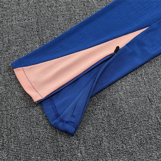 25/26 France Training Blue/Pink Kids Size Tracksuit - Premium Quality Jersey at FootballPrestige.com