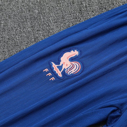 25/26 France Training Blue/Pink Kids Size Tracksuit - Premium Quality Jersey at FootballPrestige.com