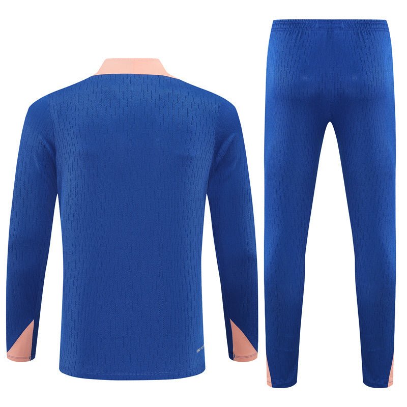 25/26 France Training Blue/Pink Kids Size Tracksuit - Premium Quality Jersey at FootballPrestige.com