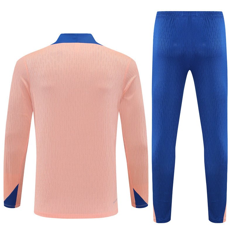 25/26 France Training Pink/Blue Kids Size Tracksuit - Premium Quality Jersey at FootballPrestige.com