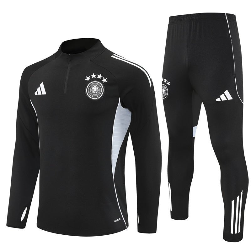 25/26 Germany Training Black Kids Size Tracksuit - Premium Quality Jersey at FootballPrestige.com