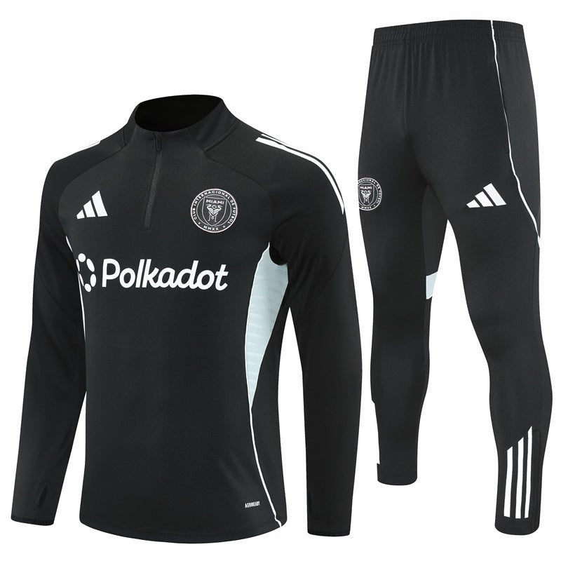 25/26 Inter Miami Training Black Kids Size Tracksuit - Premium Quality Jersey at FootballPrestige.com