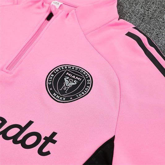 25/26 Inter Miami Training Pink Kids Size Tracksuit - Premium Quality Jersey at FootballPrestige.com