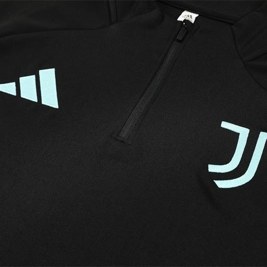 25/26 Juventus Training Black Kids Size Tracksuit - Premium Quality Jersey at FootballPrestige.com