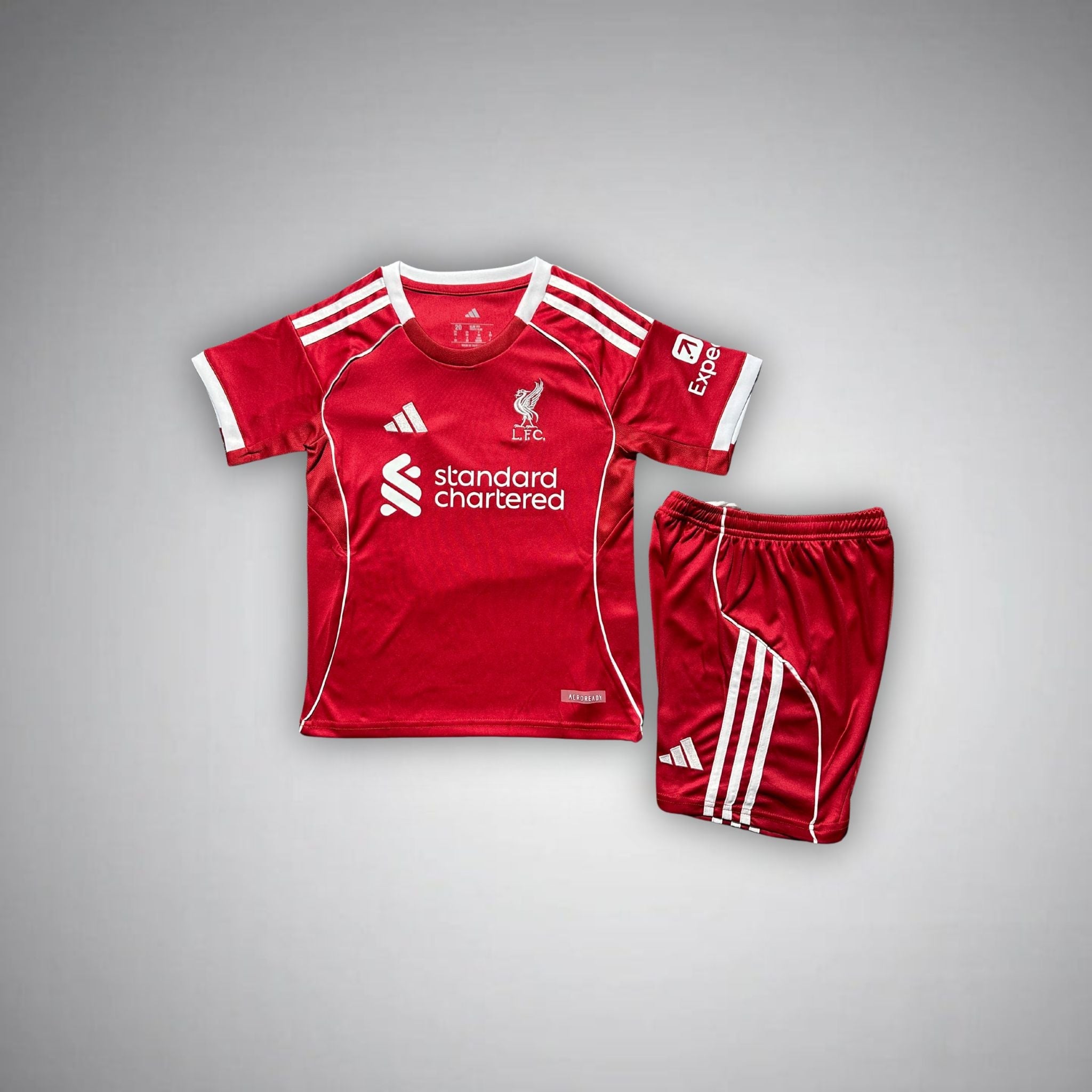 25/26 Liverpool Home Kids Size Kit - Premium Quality Jersey at FootballPrestige.com