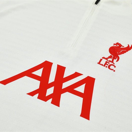 25/26 Liverpool Training White Tracksuit - Premium Quality Jersey at FootballPrestige.com
