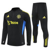 25/26 Manchester United Training Black Kids Size Tracksuit - Premium Quality Jersey at FootballPrestige.com