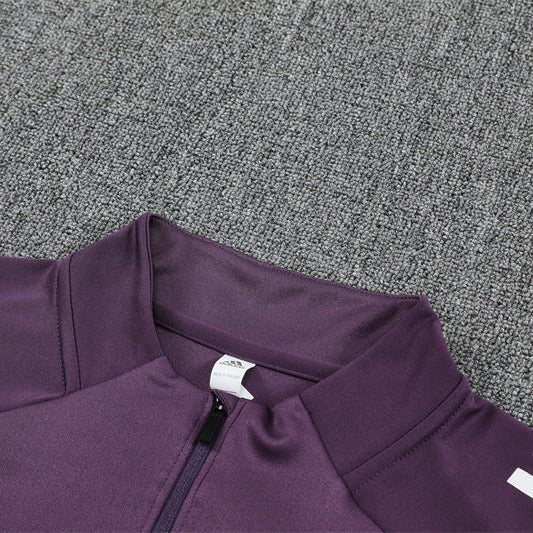 25/26 Manchester United Training Purple Kids Size Tracksuit - Premium Quality Jersey at FootballPrestige.com