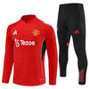 25/26 Manchester United Training Red Kids Size Tracksuit - Premium Quality Jersey at FootballPrestige.com