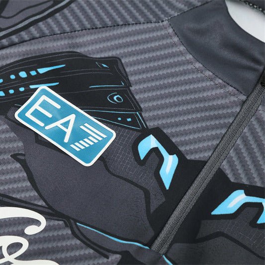 25/26 Napoli Training Black Kids Size Tracksuit - Premium Quality Jersey at FootballPrestige.com