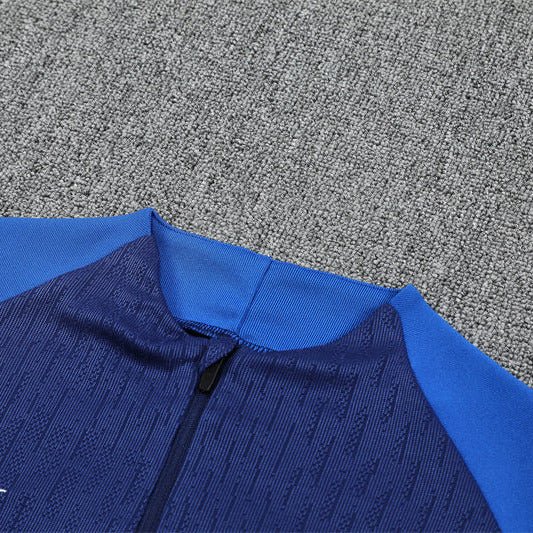 25/26 PSG Training Blue/Grey Kids Size Tracksuit - Premium Quality Jersey at FootballPrestige.com