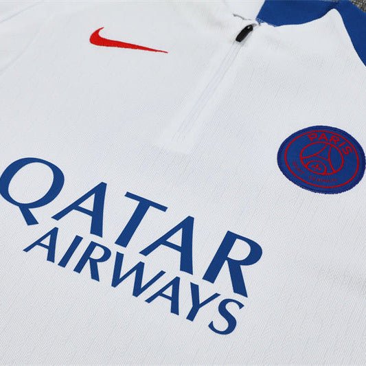 25/26 PSG Training White Kids Size Tracksuit - Premium Quality Jersey at FootballPrestige.com
