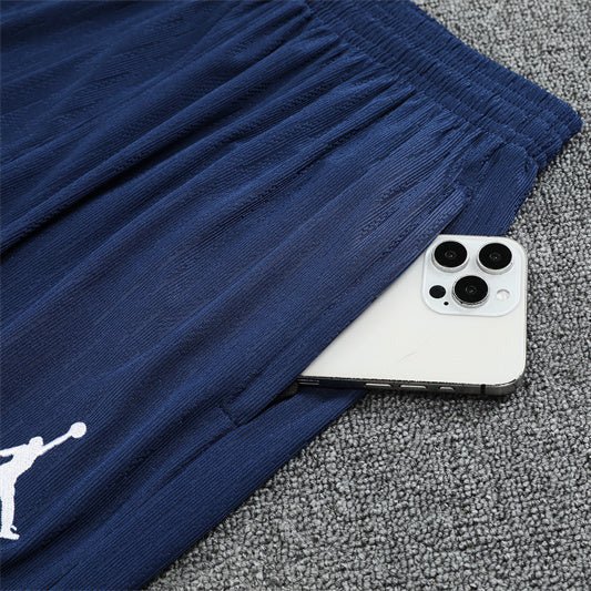 25/26 PSG x Jordan Blue Kids Size Tracksuit - Premium Quality Jersey at FootballPrestige.com