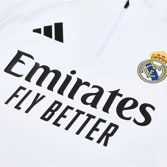 25/26 Real Madrid Home Tracksuit - Premium Quality Jersey at FootballPrestige.com