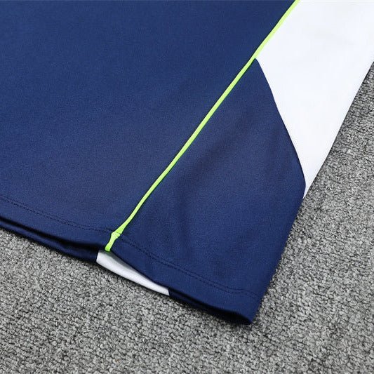 25/26 Real Madrid Retro Blue Kids Size Tracksuit - Premium Quality Jersey at FootballPrestige.com