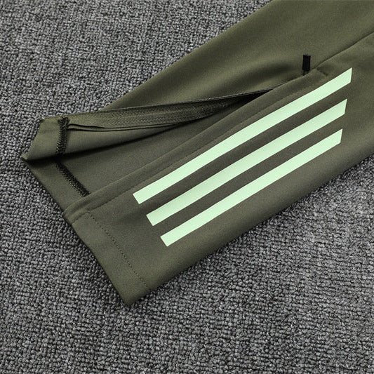25/26 Real Madrid Training Dark Olive Tracksuit - Premium Quality Jersey at FootballPrestige.com
