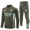 25/26 Real Madrid Training Dark Olive Tracksuit - Premium Quality Jersey at FootballPrestige.com