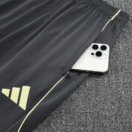 25/26 Real Madrid Training Grey/Yellow Kids Size Tracksuit - Premium Quality Jersey at FootballPrestige.com